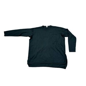 C.T. PLAGE Cotton Cashmere Goat Crewneck Boxy Pullover Sweater Black Sz:40 Japan